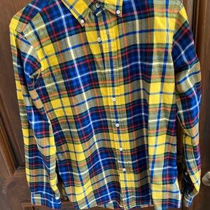 Ralph Lauren Yellow and Blue Casual Button Down Shirt